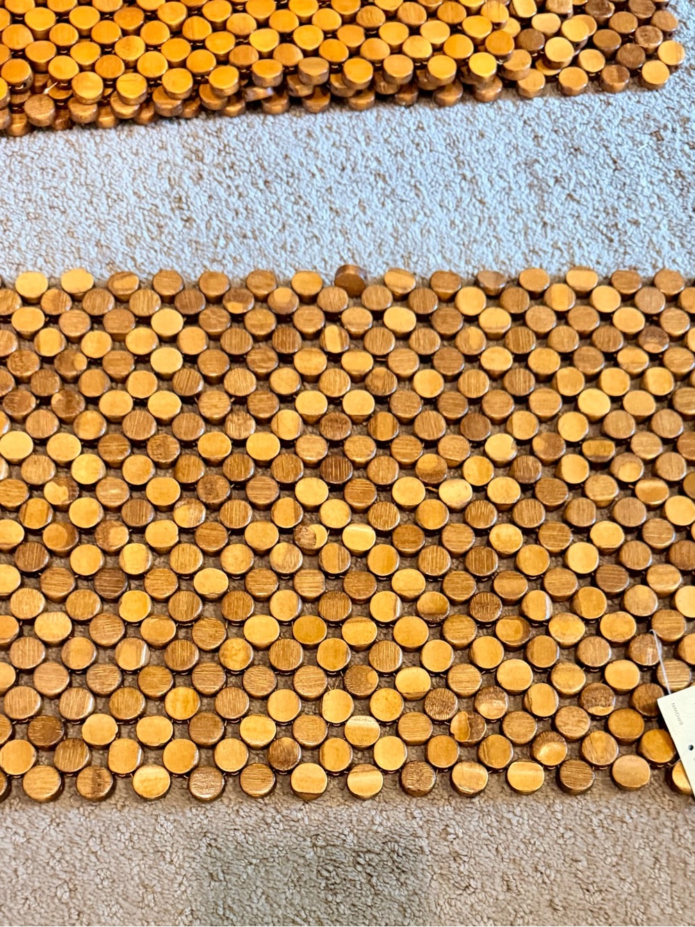 Handcrafted Wooden Bead placemats in Warm Honey